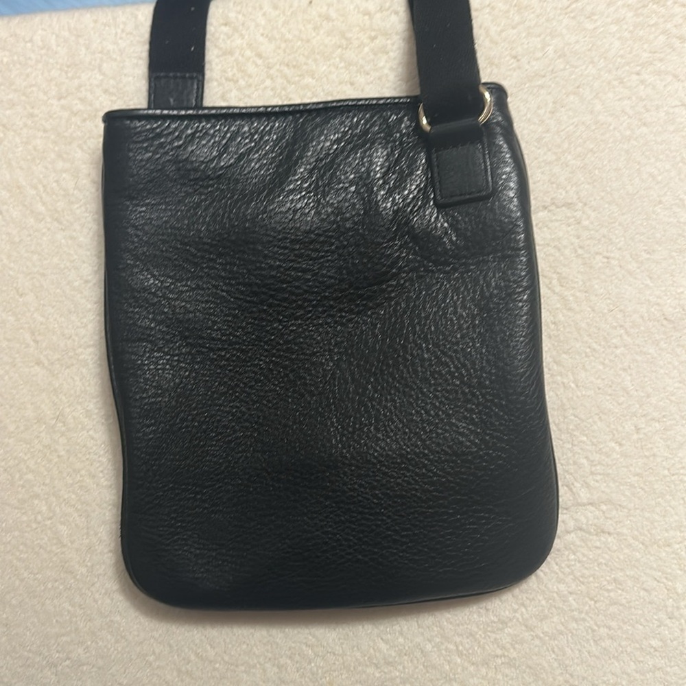 Michael Kors Black Leather Crossbody with Gold Logo - Picture 4 of 7